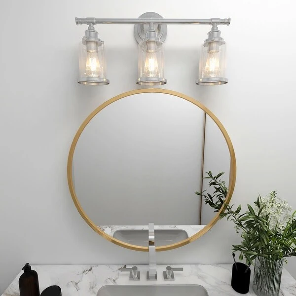 Vanity Light Fixture 3-Light 5-Piece All-in-One Bathroom Set