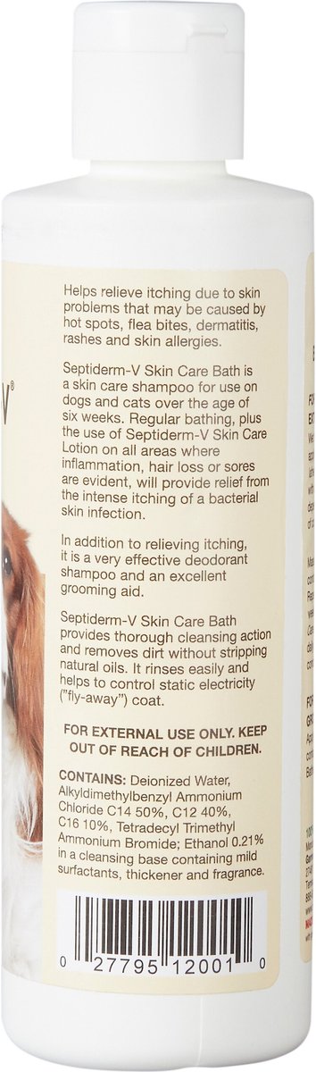 NaturVet Septiderm-V Bath Skin Care Dog and Cat Grooming Aid