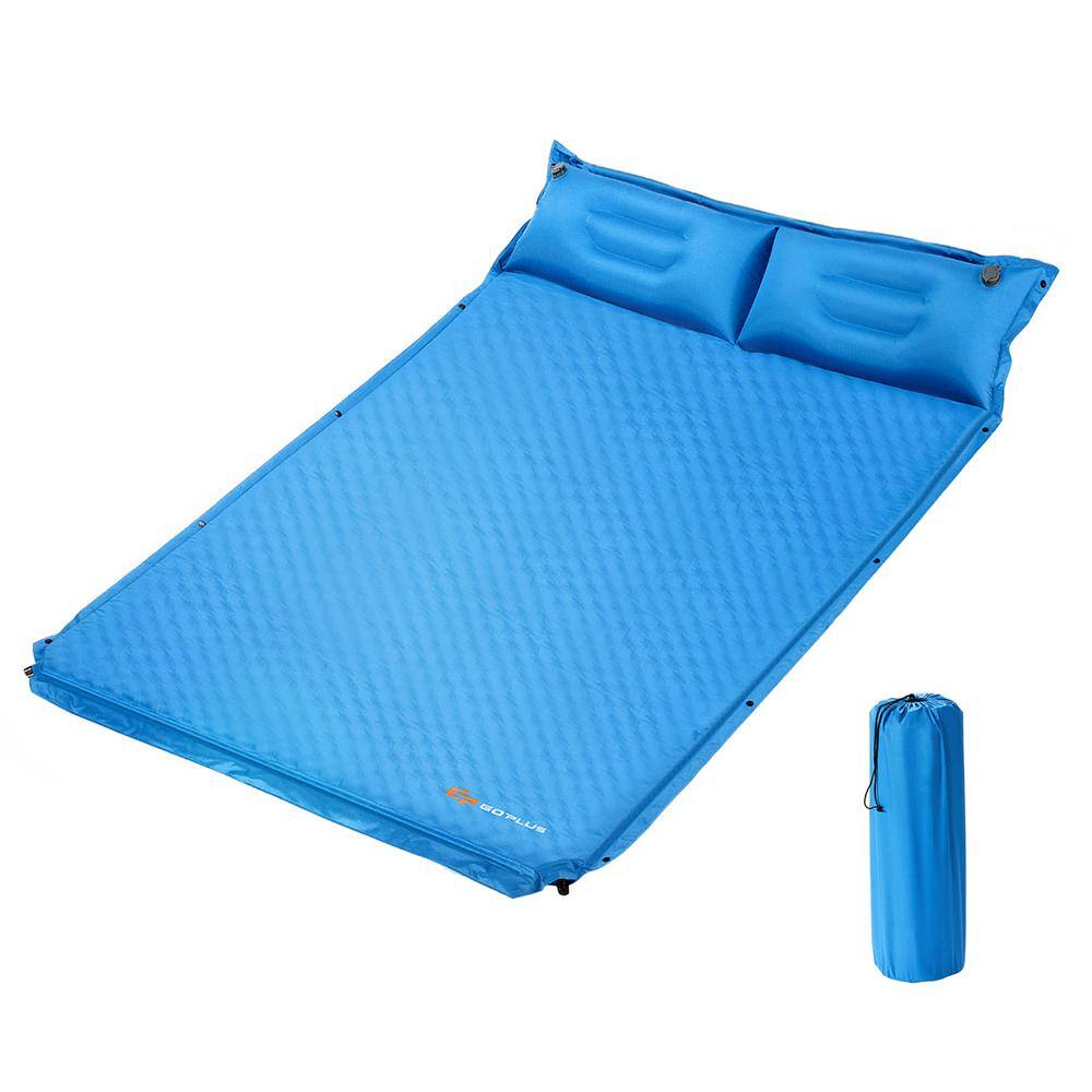 Costway Self-Inflating Camping Mat Outdoor Sleeping Pad with Pillows Bag for Camping OP70722