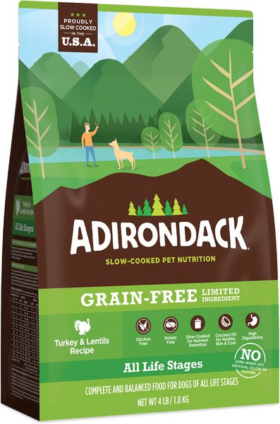 Adirondack Limited Ingredient Turkey and Lentils Recipe Grain-Free Dry Dog Food