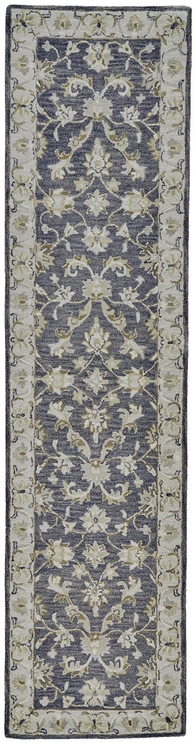 Botticino Hand Tufted Blue and Gray Rug by BD Fine