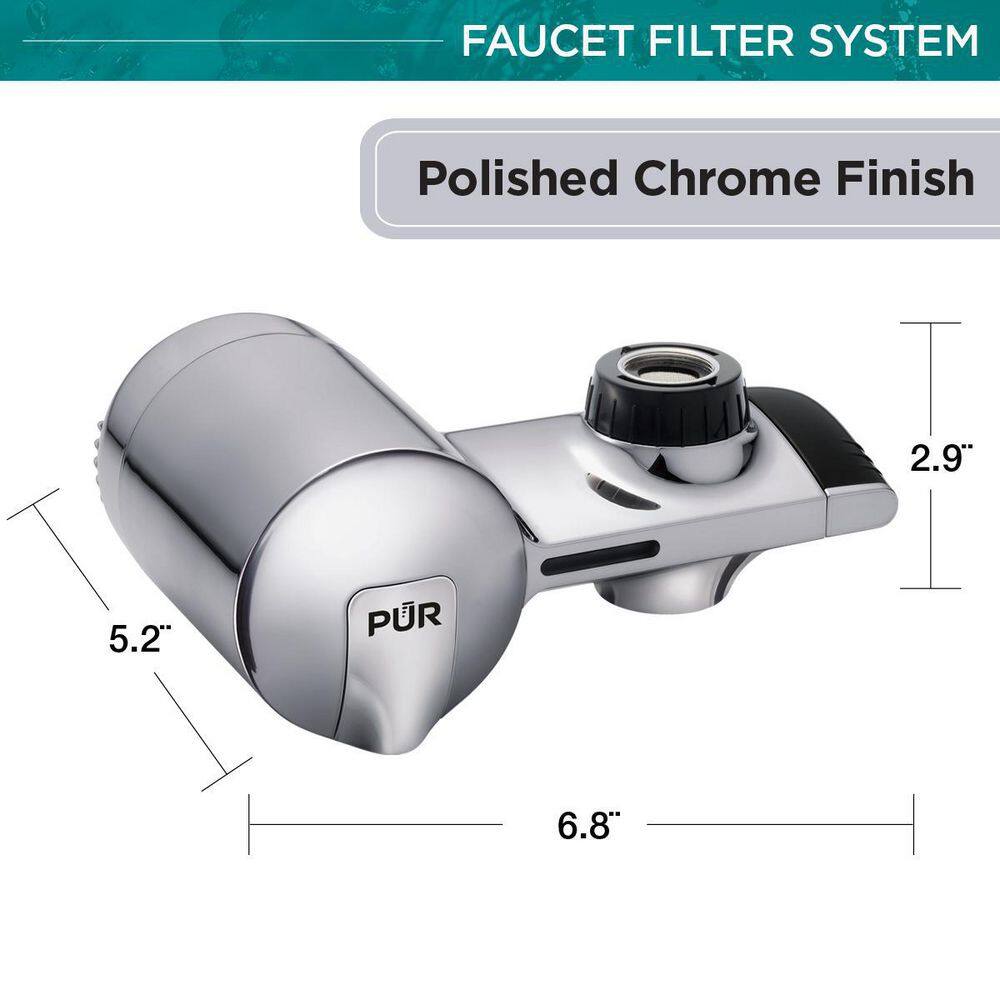 PUR PLUS Faucet Mount Filtration System Chrome PFM400H