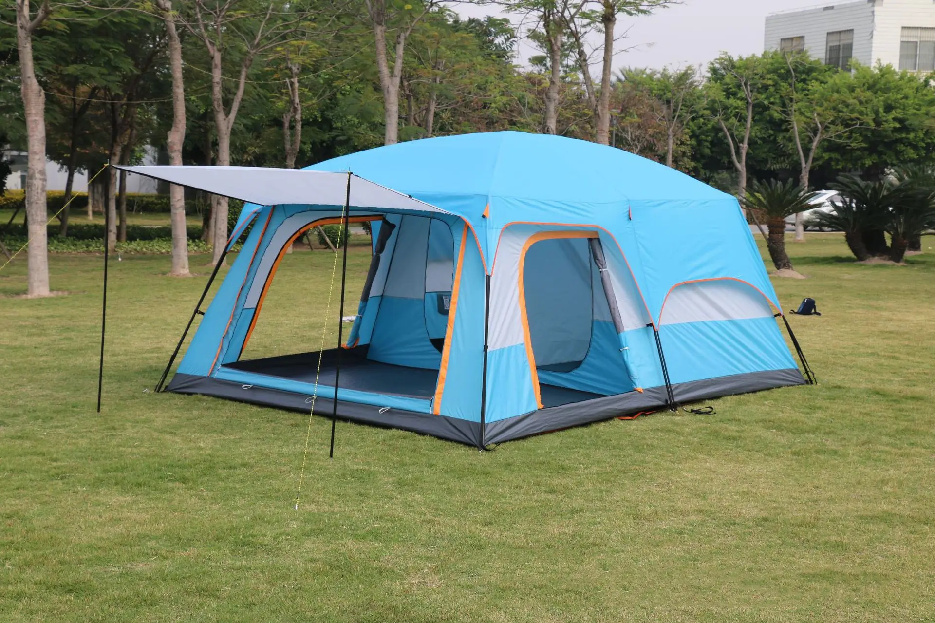 6 Person Backpacking Tents Outdoor Camping Polyester 68D Silicone Coated Fabric Double Layer Waterproof Hiking Camping Tent