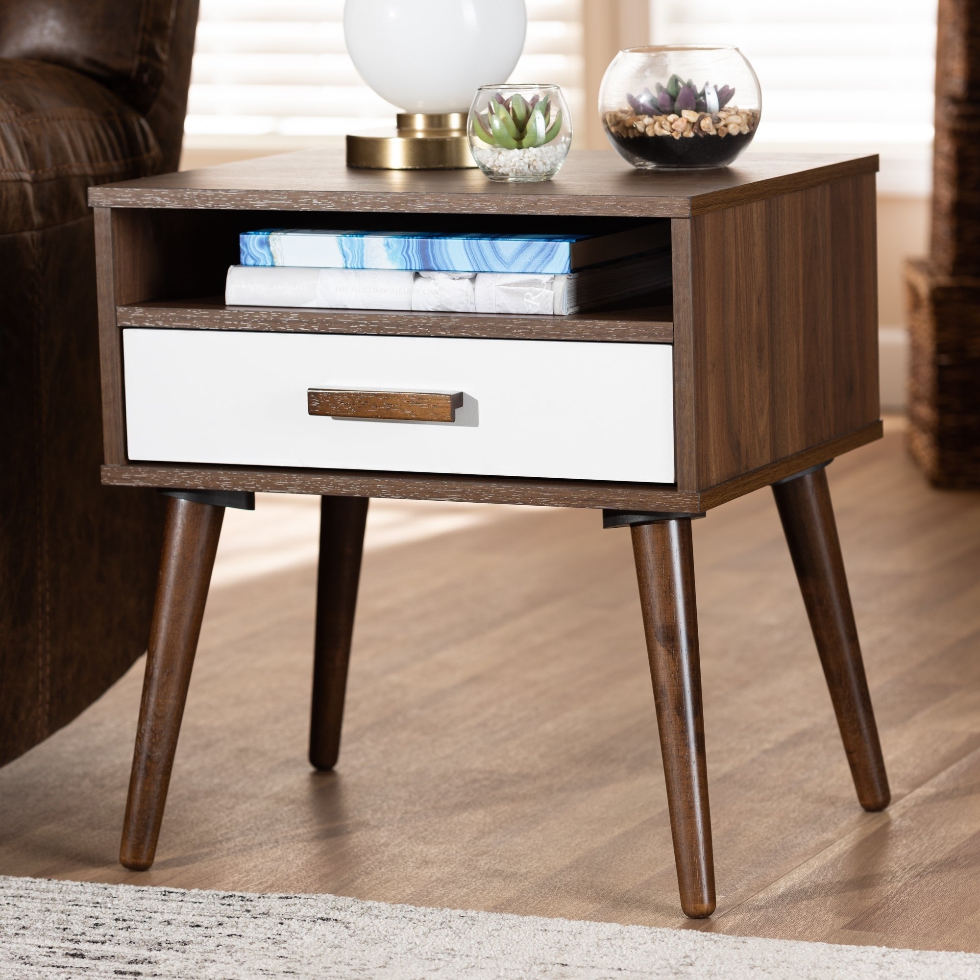 Carson Carrington Uljeberg Mid-century Modern 1-drawer Wood End Table