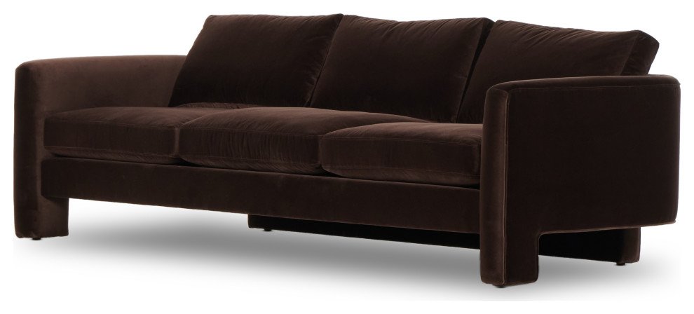 Katya Sofa 97 quotSurrey Cocoa   Transitional   Sofas   by Zin Home  Houzz