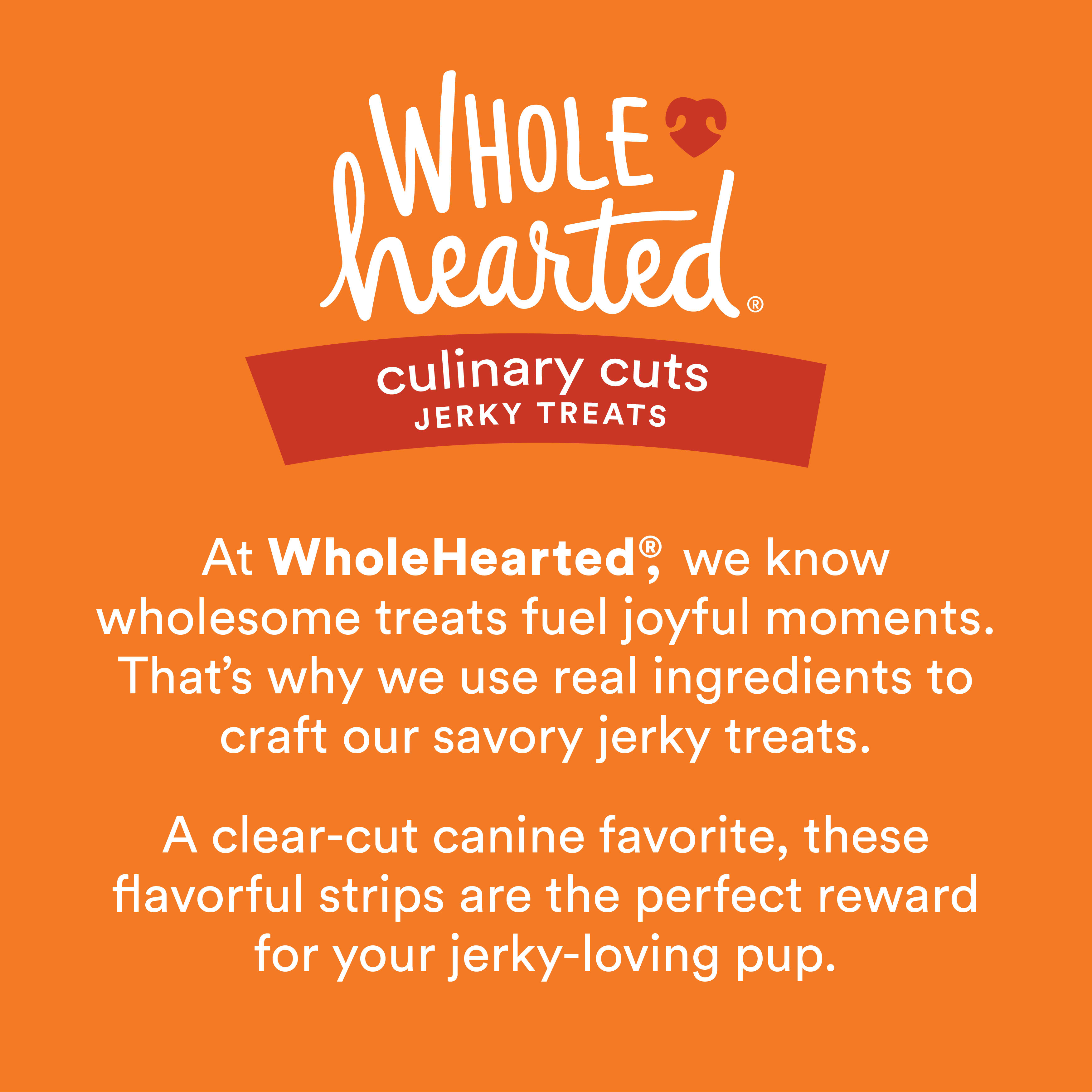 WholeHearted Culinary Cuts Smokehouse BBQ Chicken Recipe Jerky Dog Treats， 4 oz.