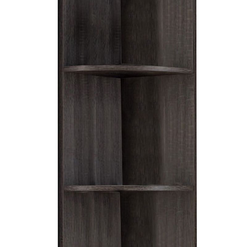 Wooden Corner Display Cabinet， Brown