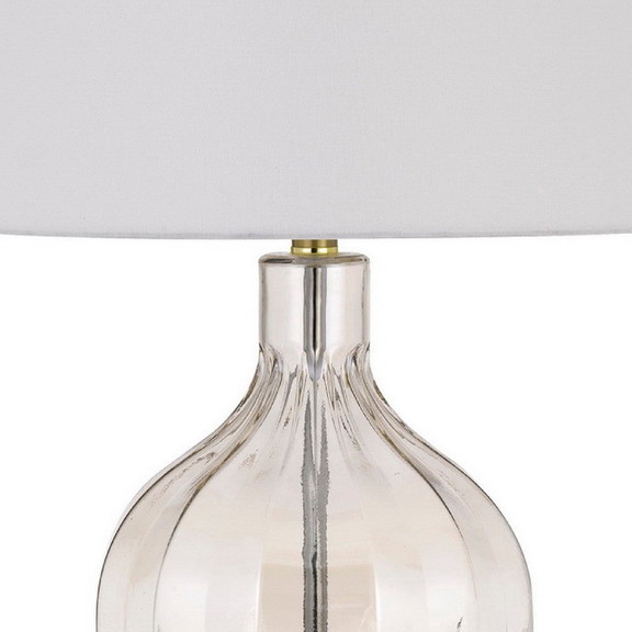 Benjara BM272318 29 Inch Glass Table Lamp with Dim...