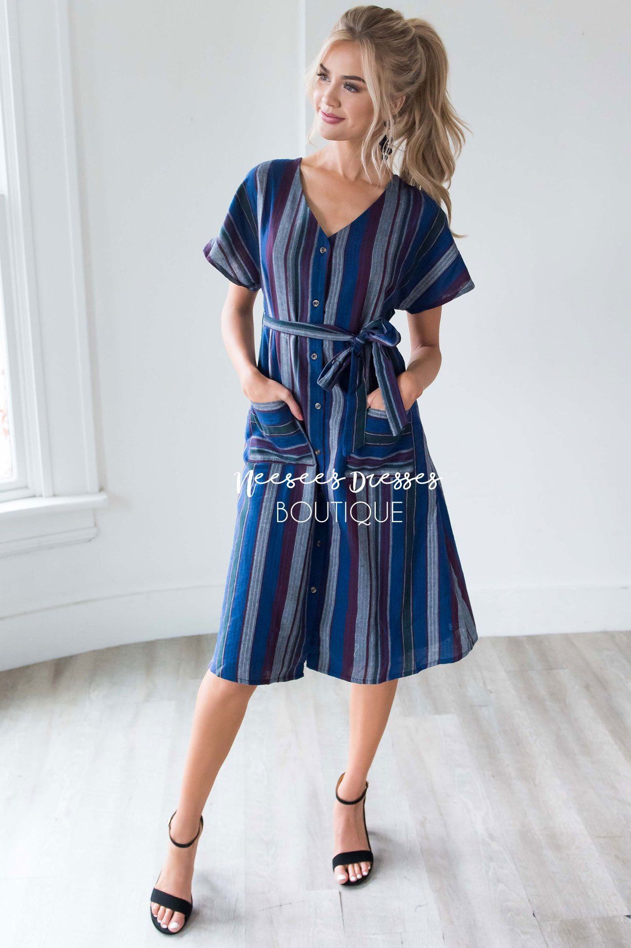 The Oceana Button Down Tie Waist Dress