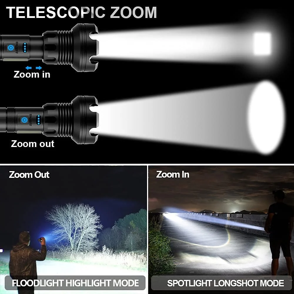 🔥 BIG SALE - 47% OFF🔥🔥 - LED Rechargeable Tactical Laser Flashlight 90000 High Lumens