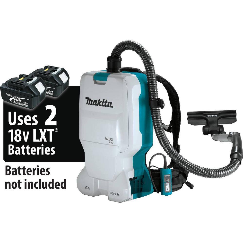 Makita 18V X2 LXT Lithium-Ion (36V) Brushless Cordless 1.6 Gal. HEPA Filter Backpack Dry Vacuum (Tool-Only) XCV17Z