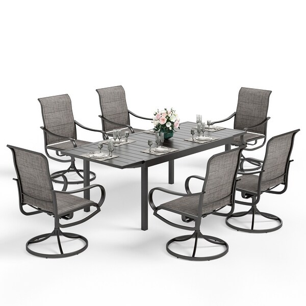 MAISON ARTS 7/9Piece Patio Dining Set with Extendable Table