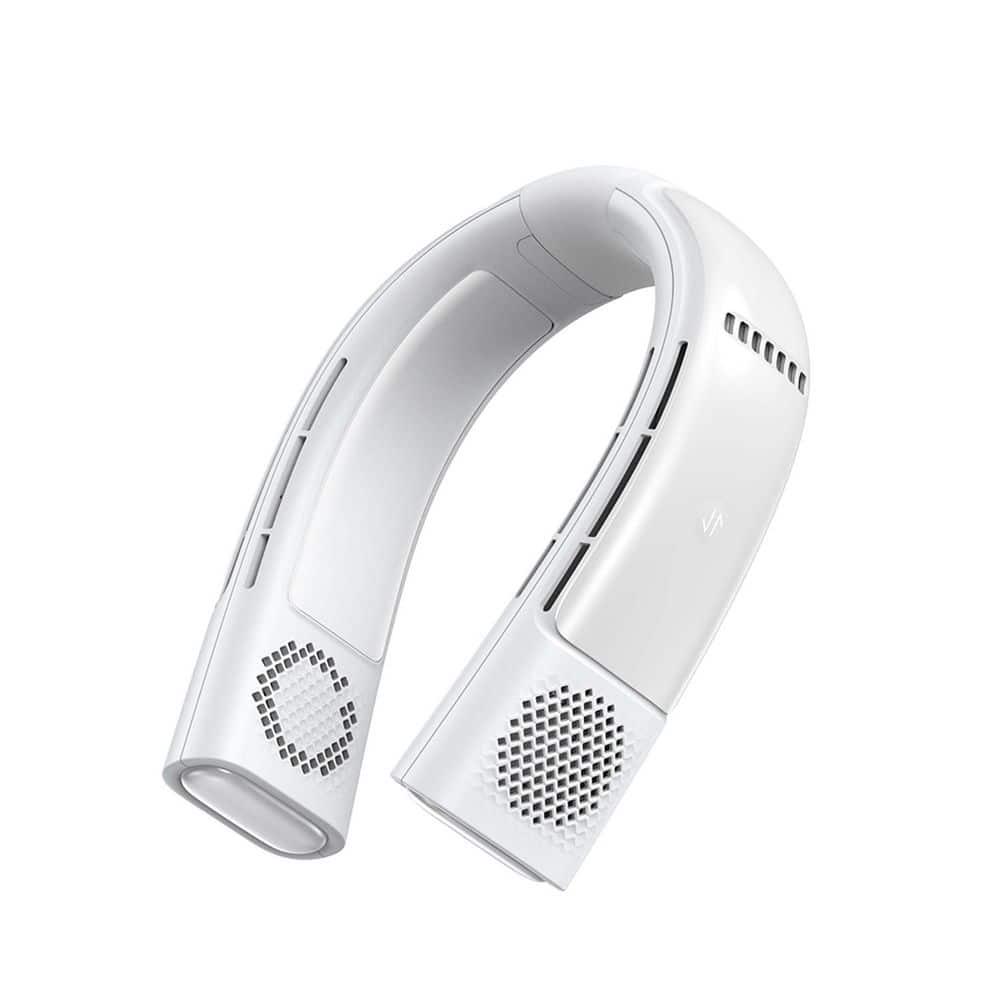 TORRAS Coolify 2 Bladeless 15 in Wearable Neck Air Conditioner and Heater Personal Fan 3 Speeds Arctic White 5000 mAh