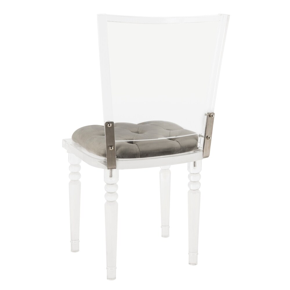 SAFAVIEH Couture Ella Clear/ Black Acrylic Dining Chair   20\