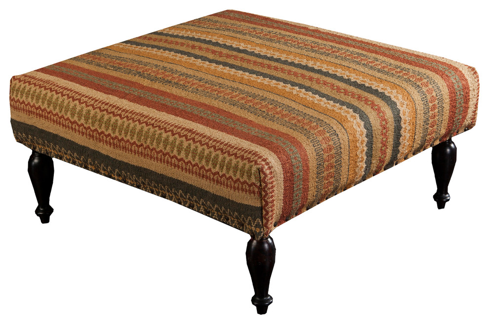 Surya Nicholson Ottoman 18 quotH X 31 quotW X 31 quotD   Traditional   Footstools And Ottomans   by HedgeApple  Houzz