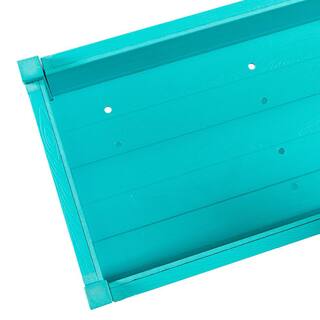 LUE BONA 48 in. x 18 in. x 30 in. Blue Raised Planter Boxes Elevated Plastic Garden Bed Stand for Backyard Patio Balcony DPTHD230022-8