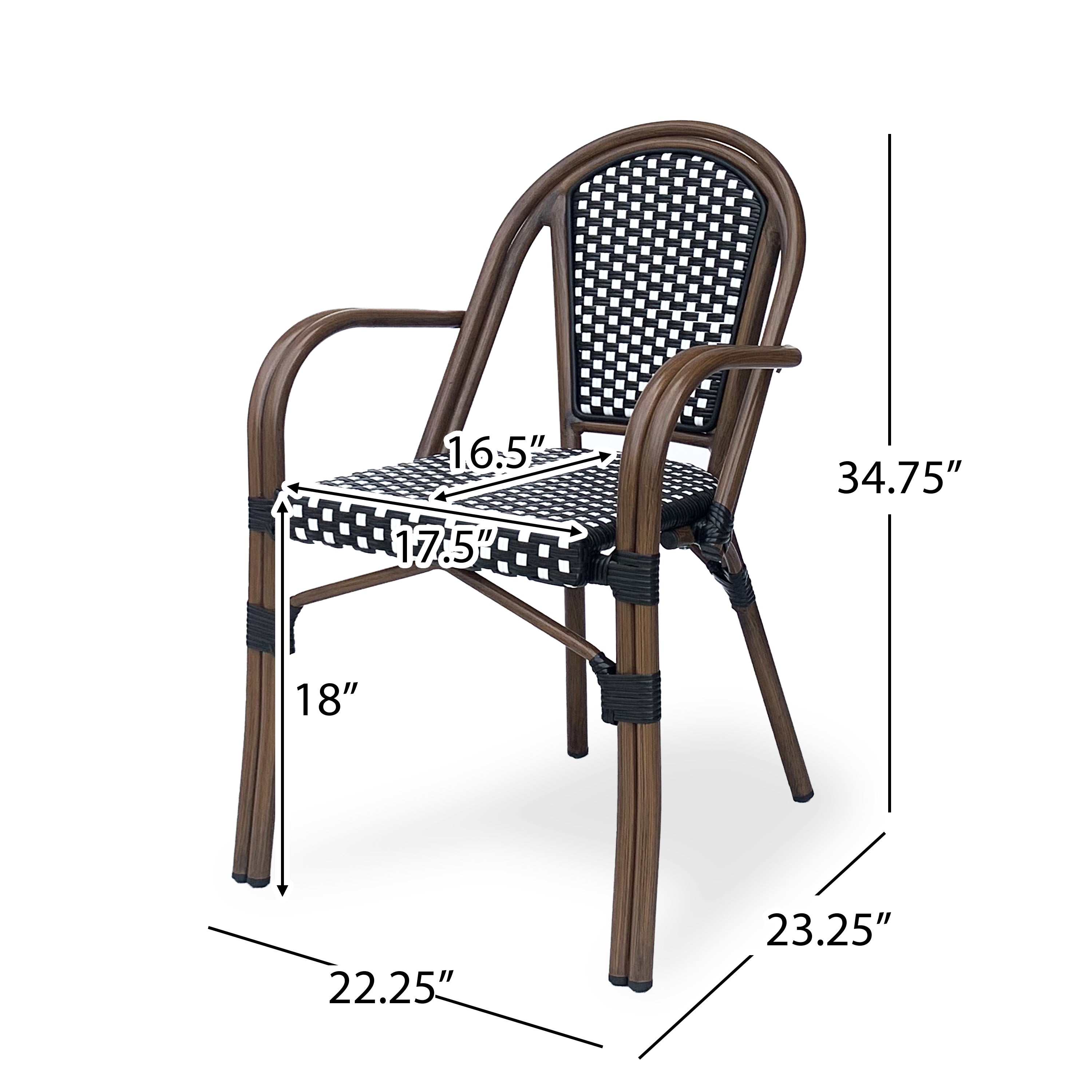 Symonds Outdoor French Bistro Chairs, Set of 4