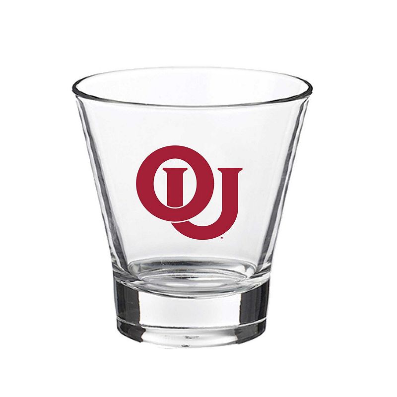 Oklahoma Sooners 12oz. Slant Vault Rock Glass