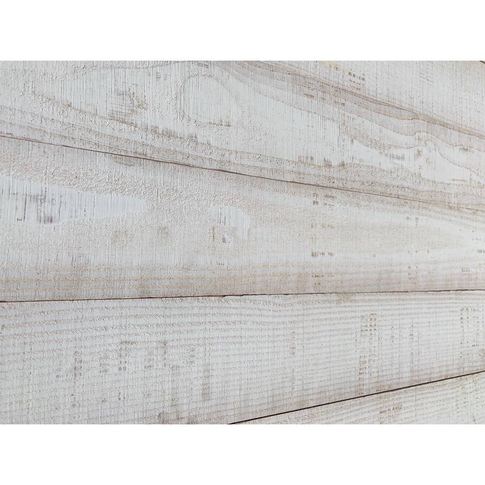 Easy Planking Thermo-treated 14 in. x 5 in. x 4 ft. White Barn Wood Wall Planks (10 sq. ft. per 6-Pack) E-104