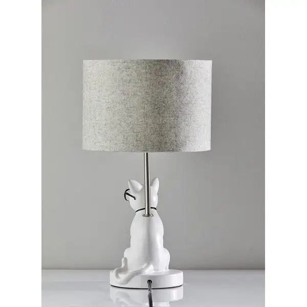 Adesso White Sunny Cat Table Lamp