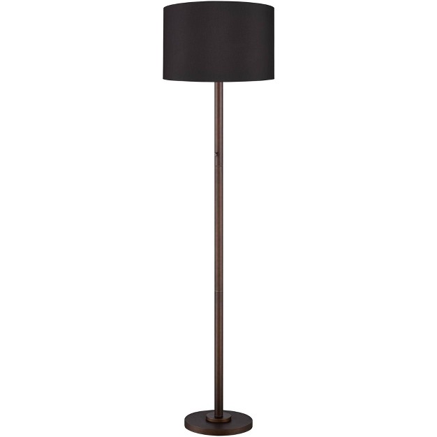 Tall Floor Lamp Oil Rubbed Bronze Metal Light Blaster Led Black Drum Shade For Living Room Bedroom