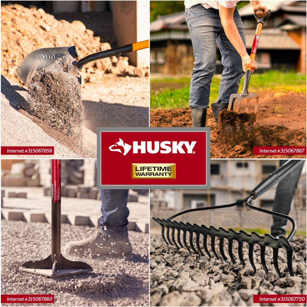 Husky 51 in. Steel Handle 8 in. x 8 in. Tamper 77335-949