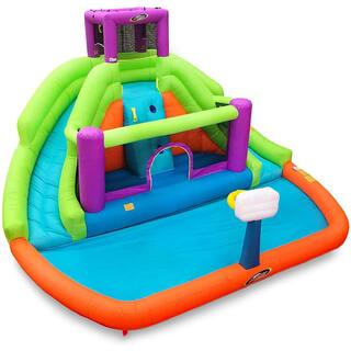 Double Hurricane Outdoor Inflatable Water Slide Bounce House (2-Pack) 2 x MTI-91053-D