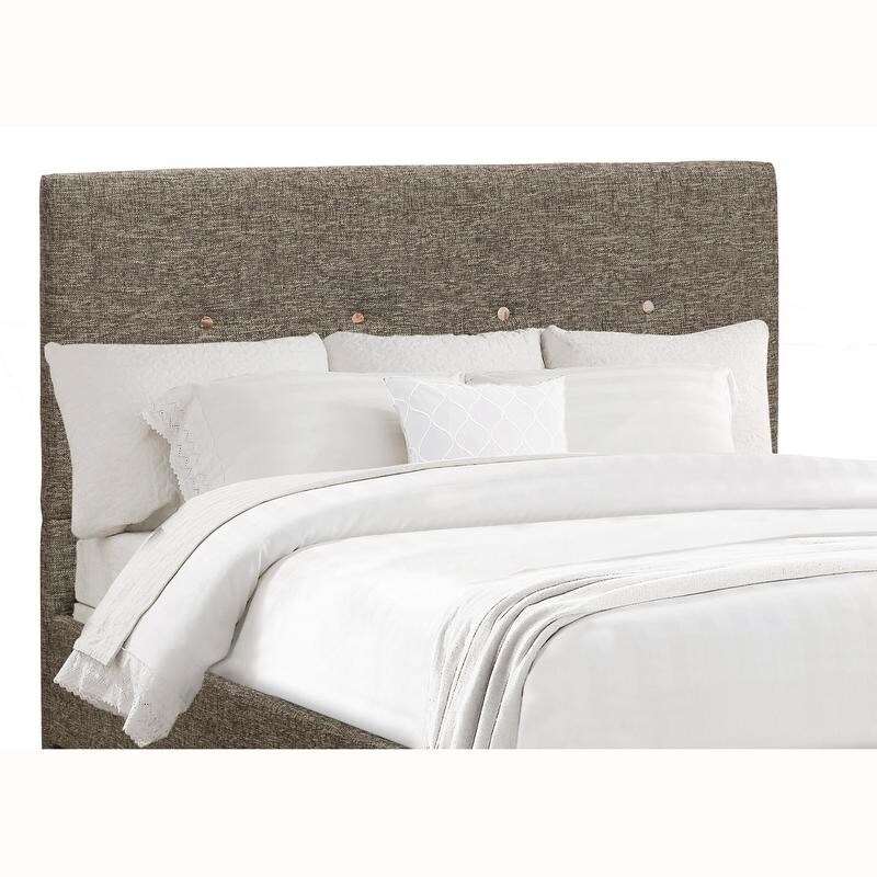 Mid Century Modern Grey Upholstered King Headboard - - 27678840