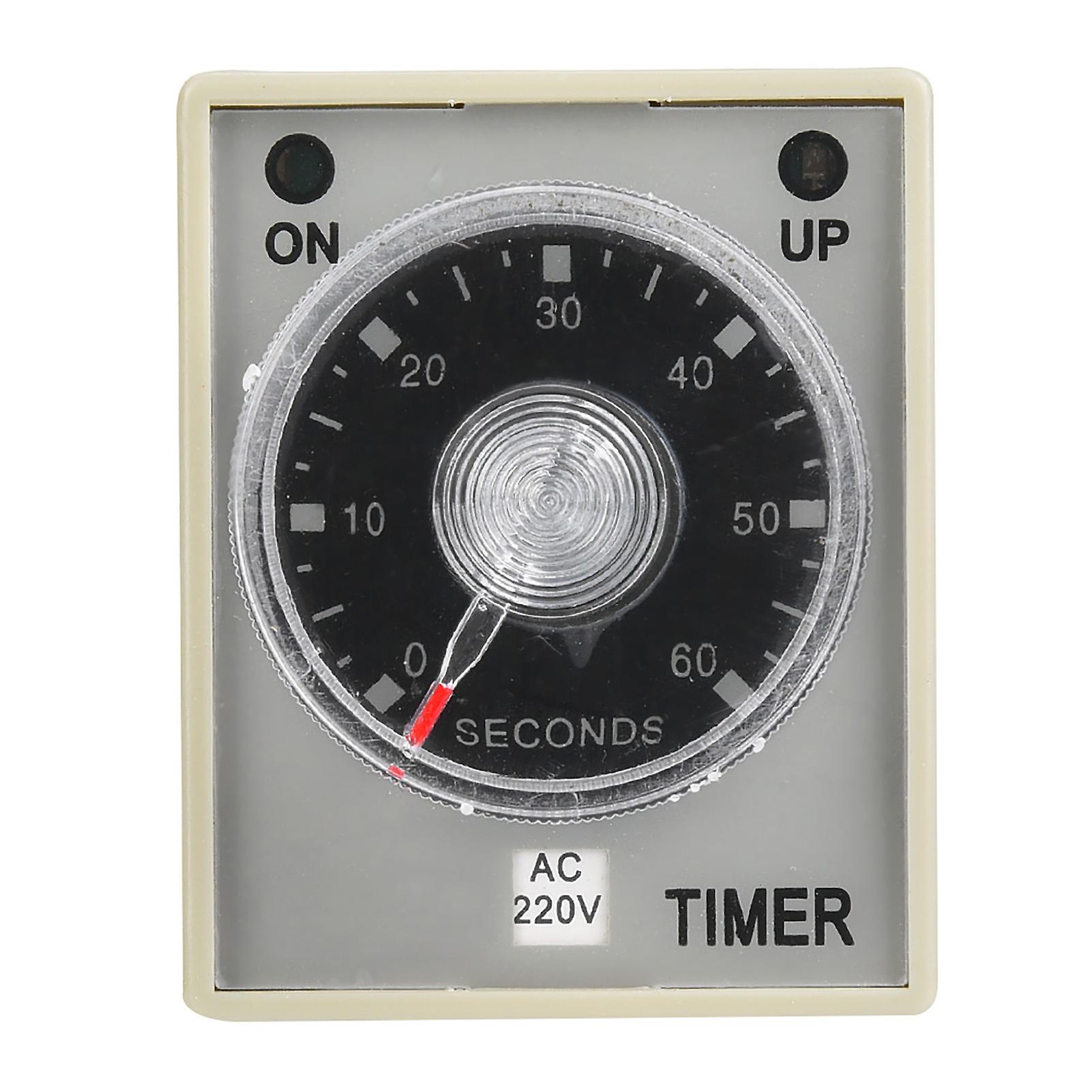 Electronic Time Relay 8 Pins Release Delay Timer 35mm Din Rail Mount 60s Delay Range (ac220v)