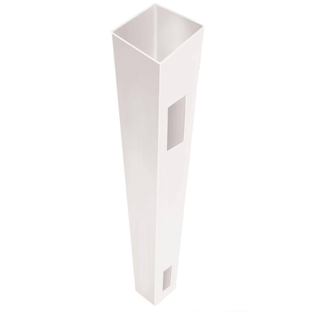 Barrette Outdoor Living 5 in. x 5 in. x 7 ft. White Vinyl Fence EndGate Post (B) 73011756