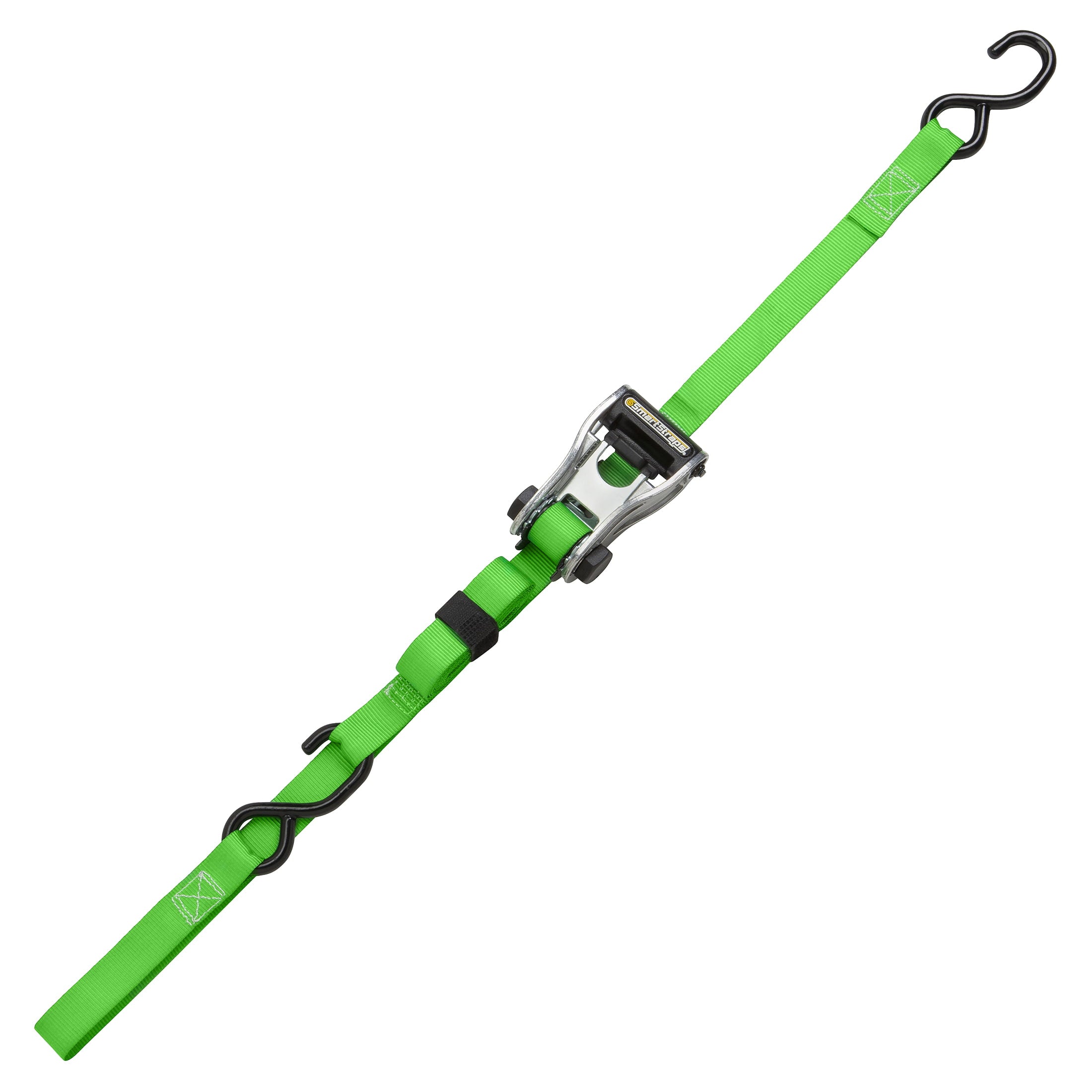 SmartStraps 12' 1500 lb RatchetX Ratchet Tie Down， Green， 2 Pack