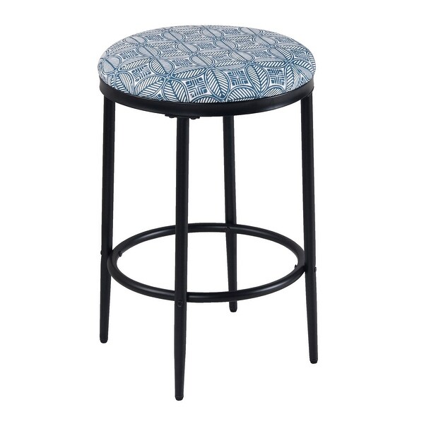 HomePop Upholstered Metal Barstool