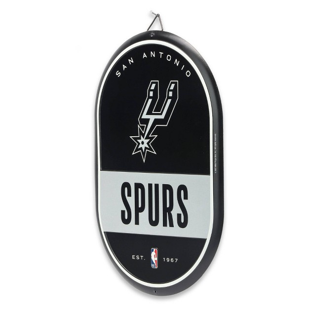 Nba San Antonio Spurs Embossed Metal Pill Wall Sign