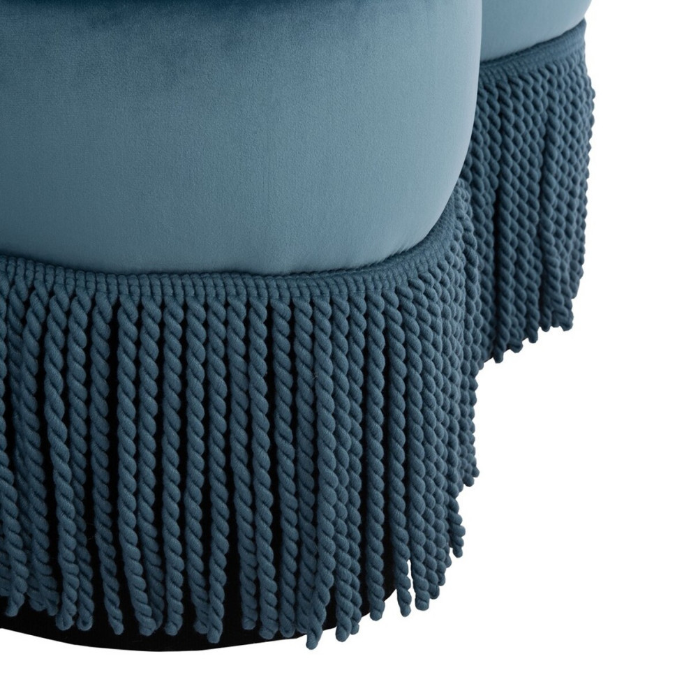 Judith Flower Ottoman Dusty Blue   Contemporary   Footstools And Ottomans   by V.S.D Furniture  Houzz