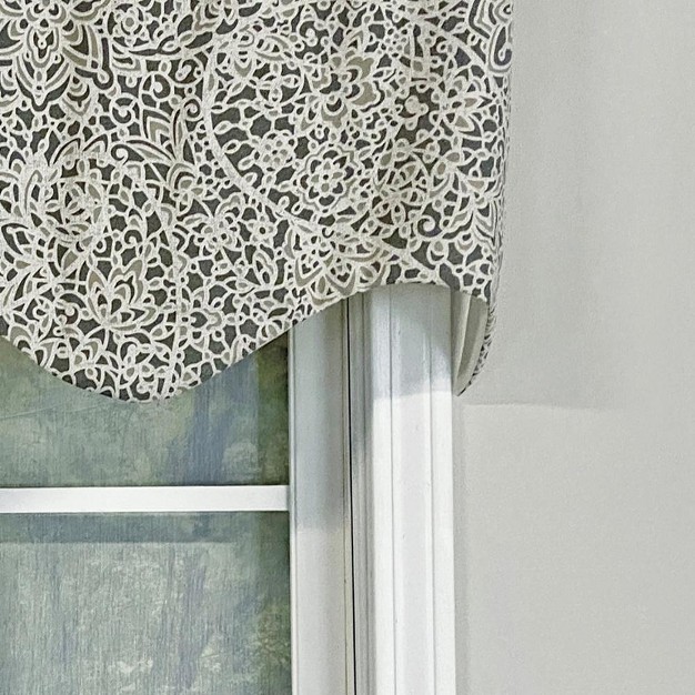 Stella Paisley Regal 3in Rod Pocket Window Valance 50in X 17in By Rlf Home