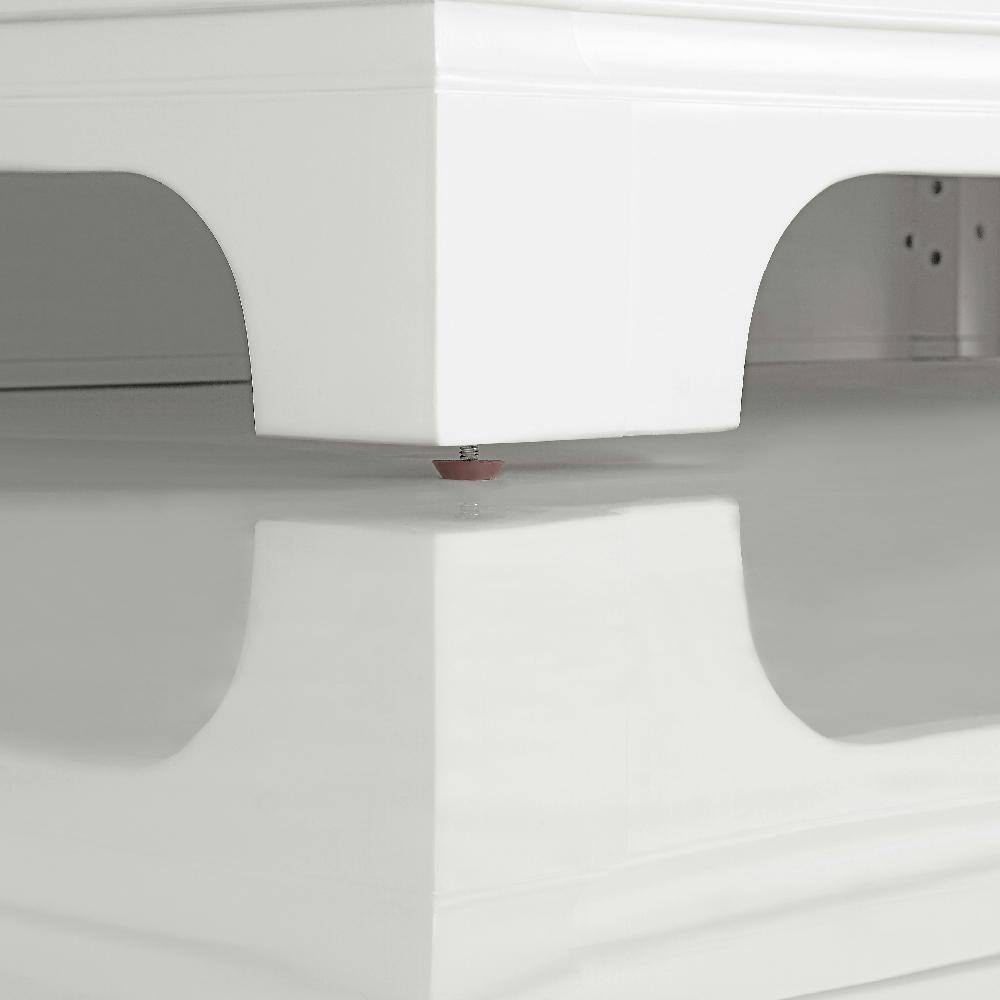 Home Decorators Collection Melpark 30 in. W x 22 in. D x 34.5 in. H Bath Vanity in White with White Cultured Marble Top Melpark 30W