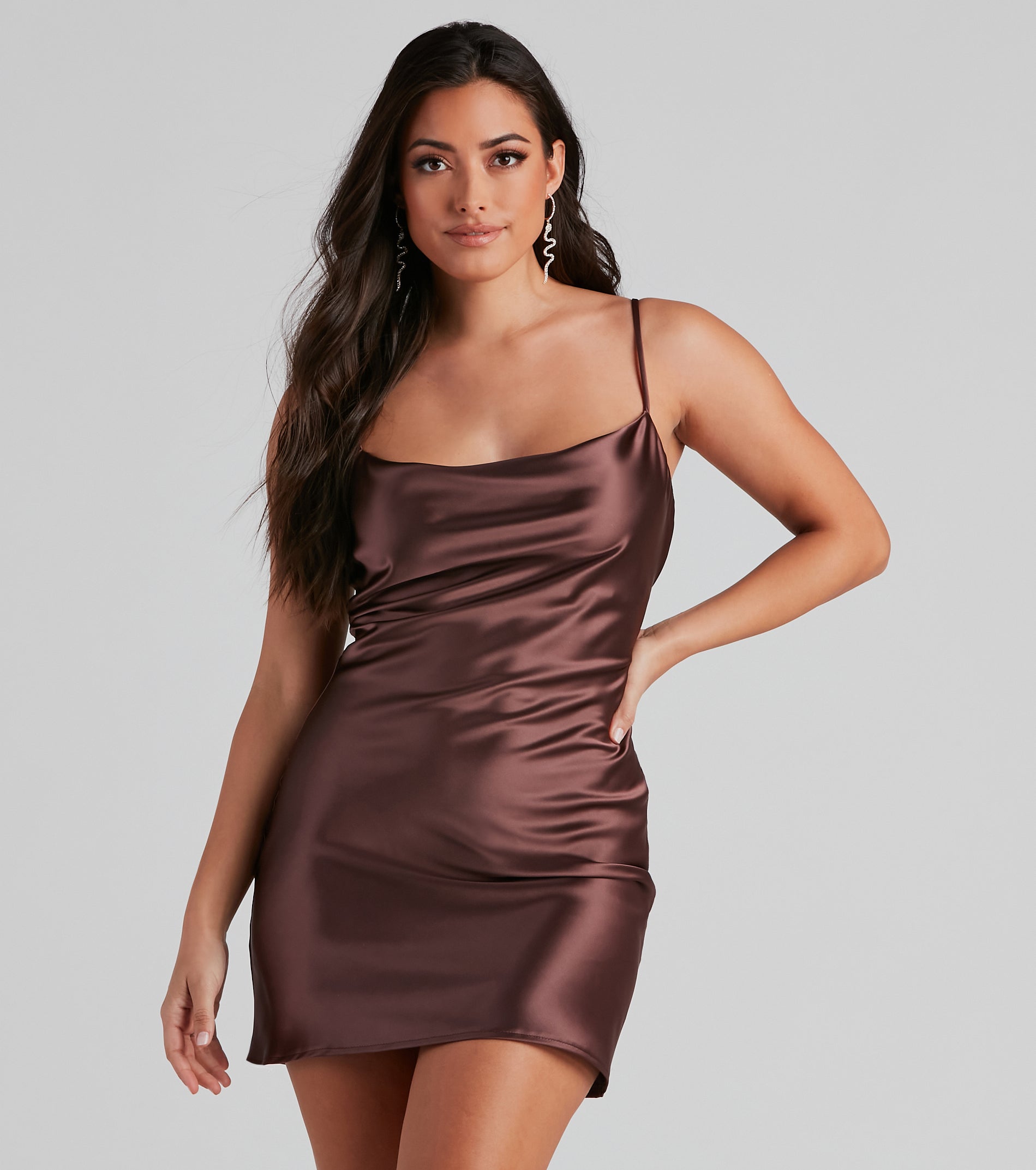 Keep It Sleek Satin Mini Dress