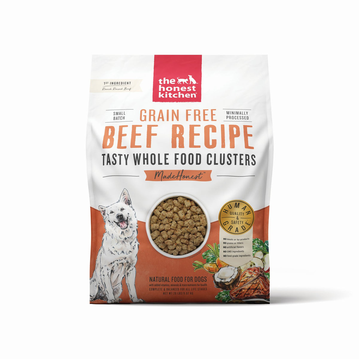 The Honest Kitchen Grain Free Beef Clusters Dry Dog Food