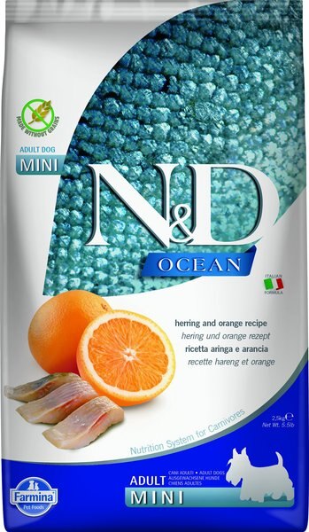 Farmina NandD Ocean Herring and Orange Mini Adult Grain-Free Dry Dog Food