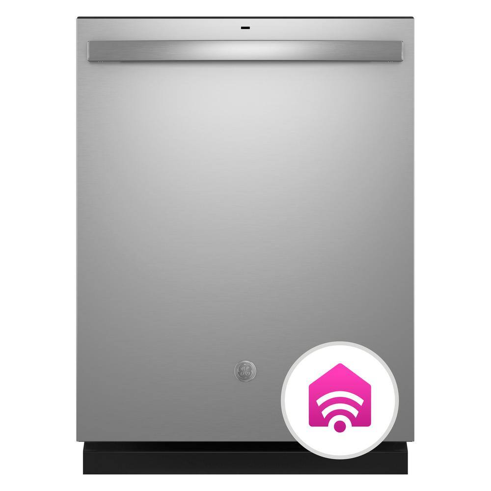 GE 24 in. Built-In Tall Tub Top Control Stainless Steel Dishwasher wStainless Interior Door and Plastic Tub 50 dBA GDT635HSRSS