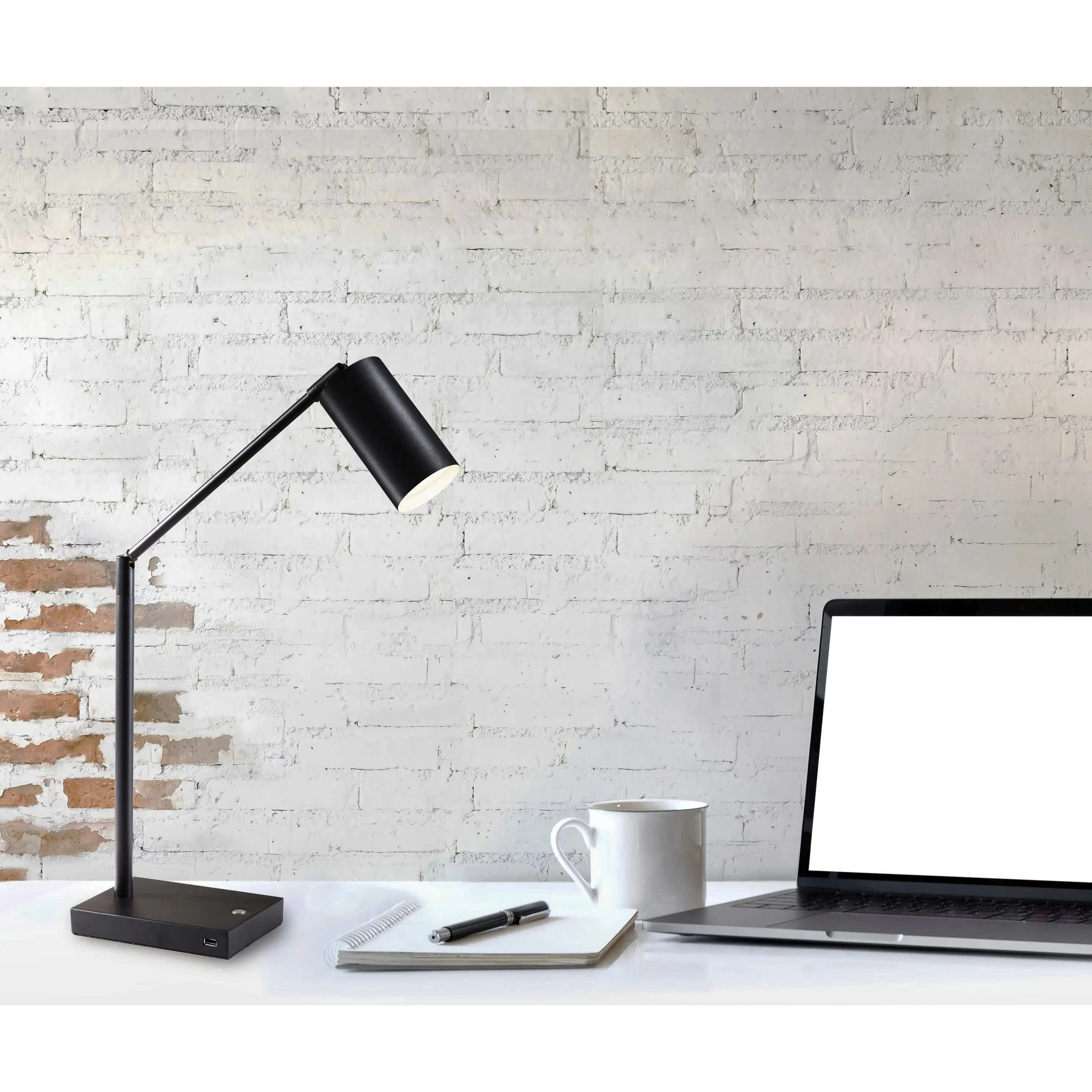 Adesso Black Colby LED Desk Lamp