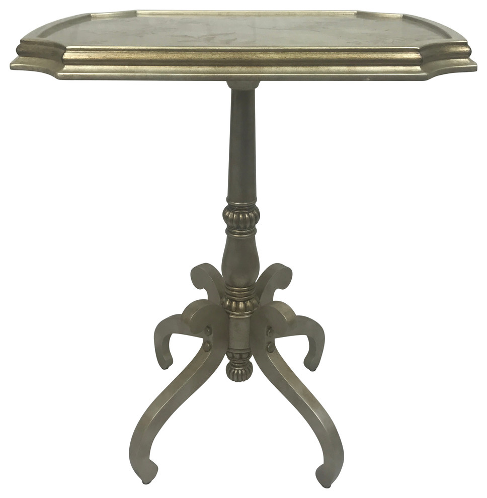 Eleanor Hand Painted Wooden Antique Reproduction End Table   Traditional   Side Tables And End Tables   by Lux Home  Houzz