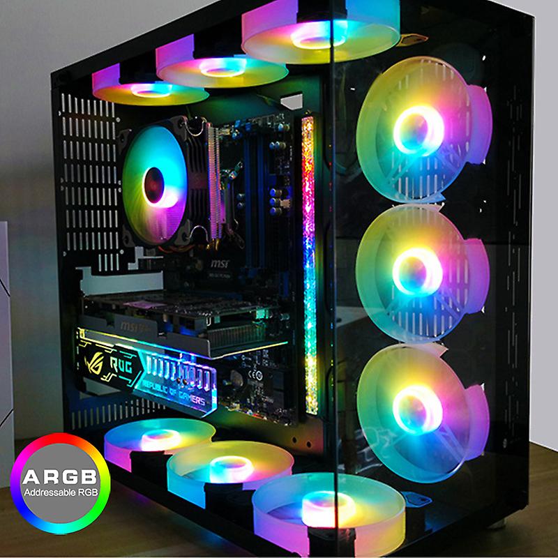 Gaming Computer Case 5v Argb Sync Led Strip Diamond Effect Magnetic Aura Rgb Chassis Decorative Light Bar