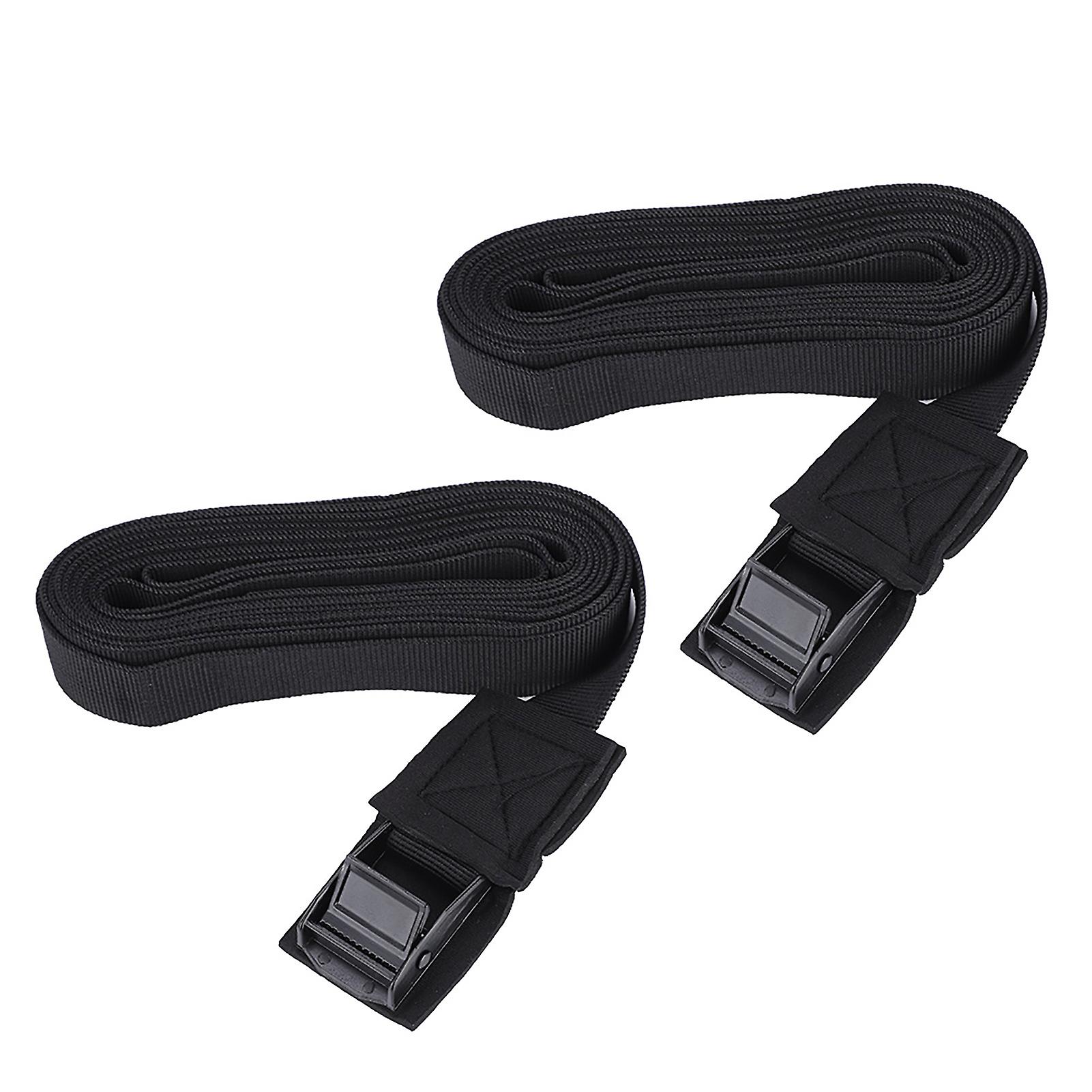 2pcs/set Outdoor Lashing Tie Surfboard Kayak Roof Rack Cam Buckle Lock Tie Down Strap Top Rack