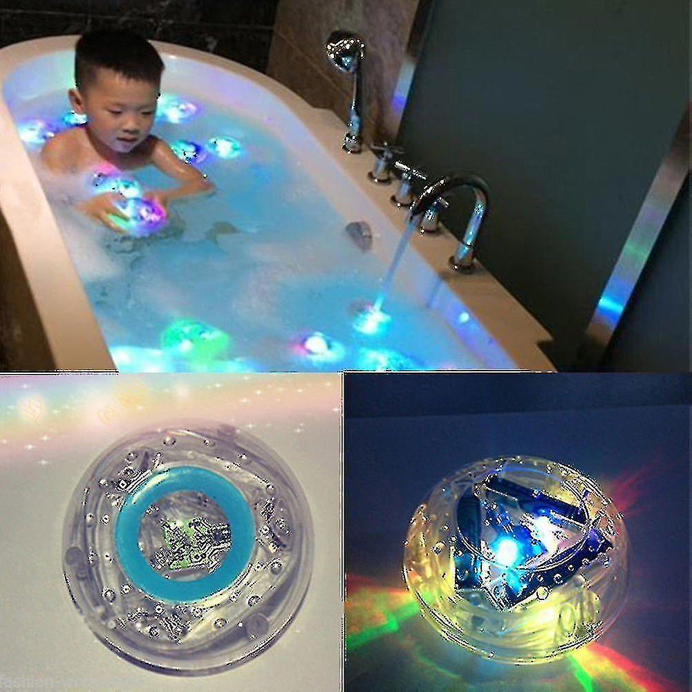 2 Pcs Bath Toys Waterproof Colorful， For Bathroom， Led Light Toys