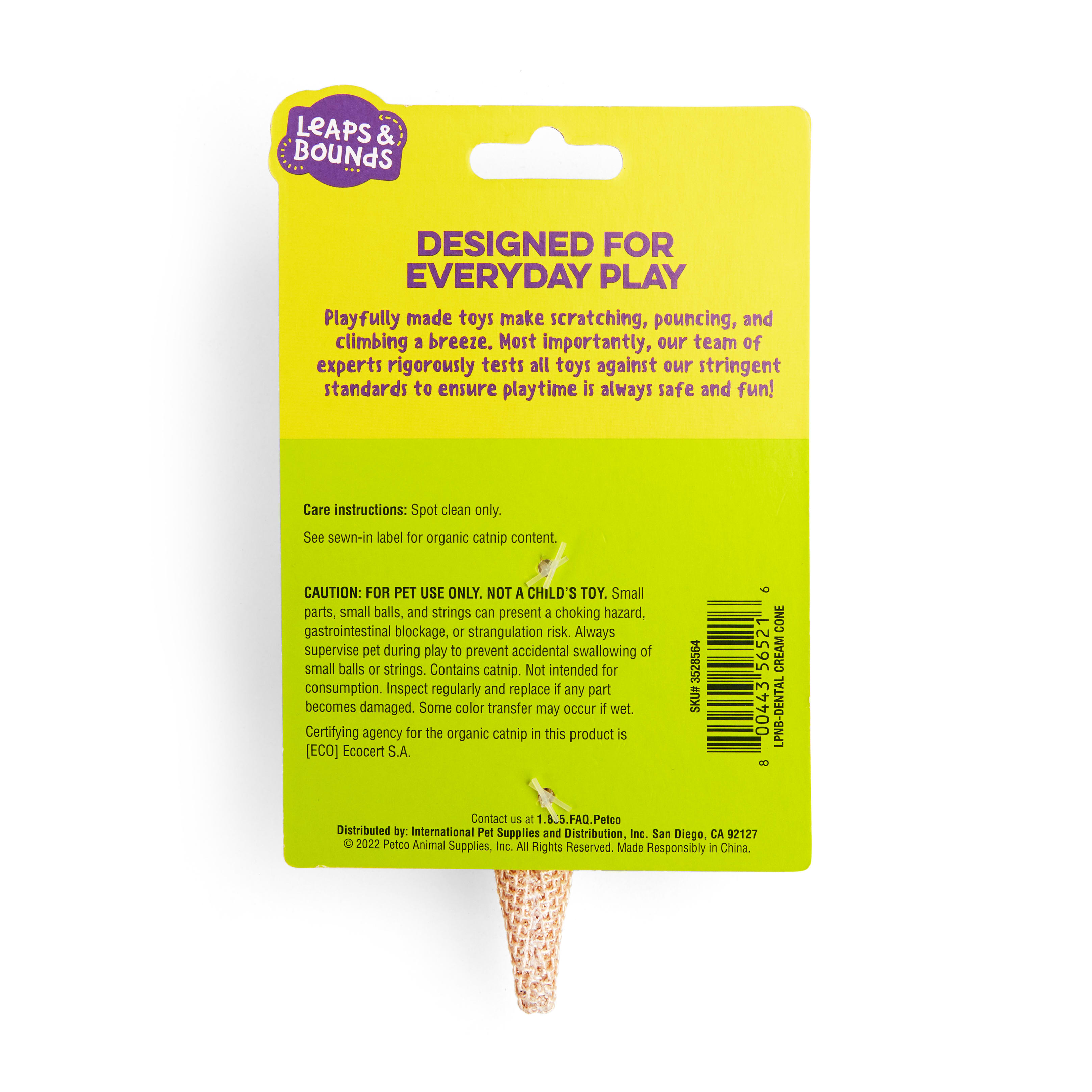 Leaps  Bounds Dental Ice Cream Cone Cat Toy