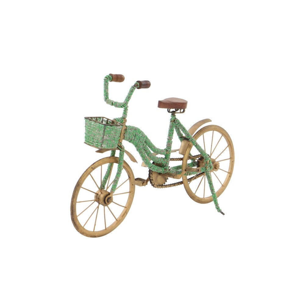 Green Vintage Bicycle Sculpture   18 x 4 x 12