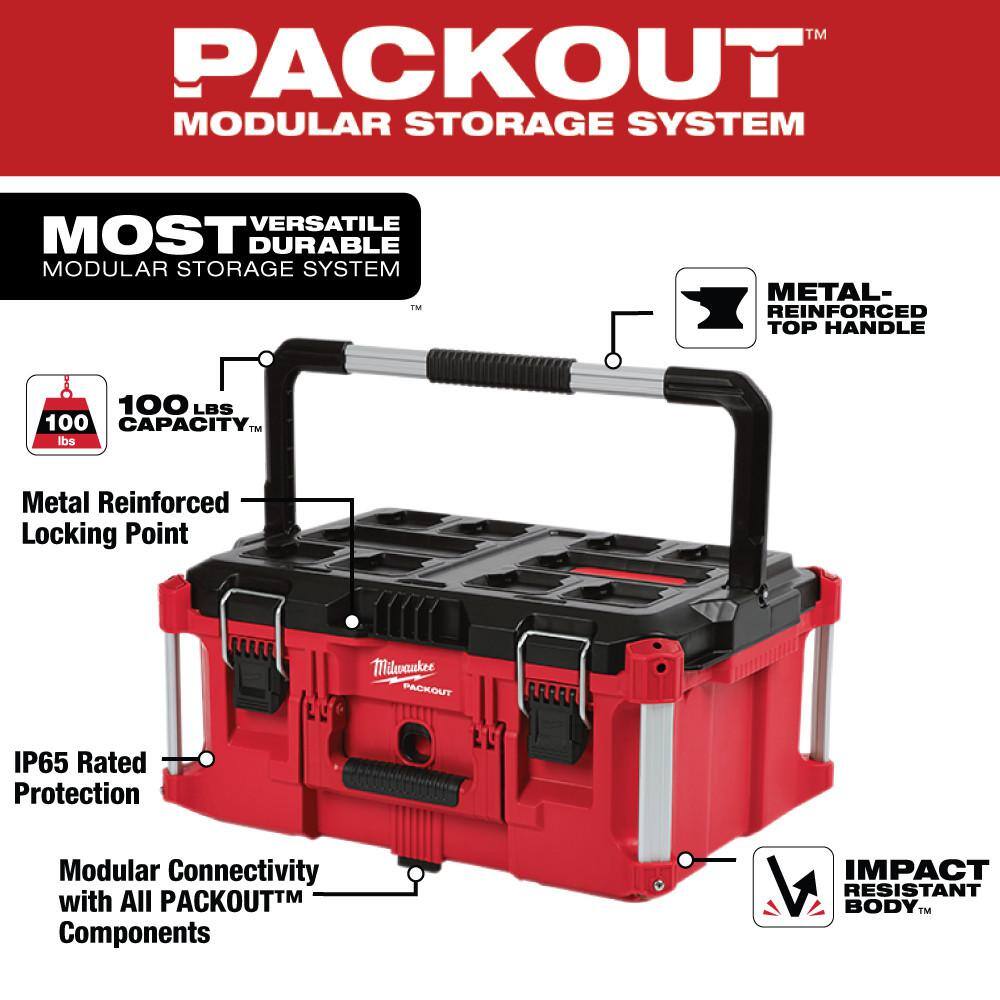 MW PACKOUT 22 in. Large Portable Tool Box Fits Modular Storage System 48-22-8425