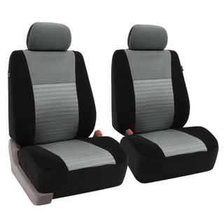 FH Group Fabric 47 in. x 23 in x 1 in. Deluxe 3D Air Mesh Full Set Seat Covers DMFB060GRAY115