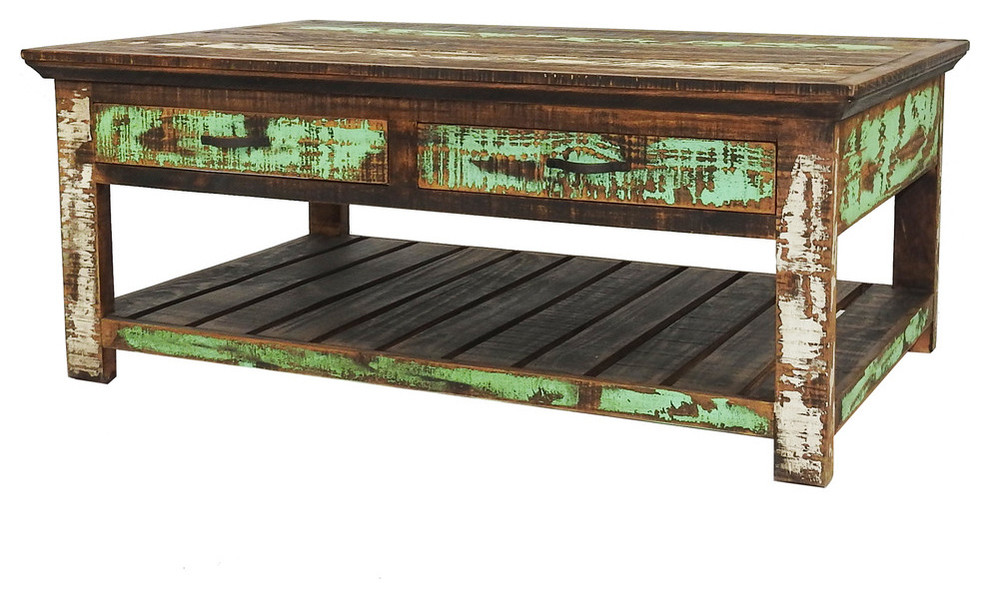 Multi Color Coffee Table   Rustic   Coffee Tables   by Pina Elegance  Houzz